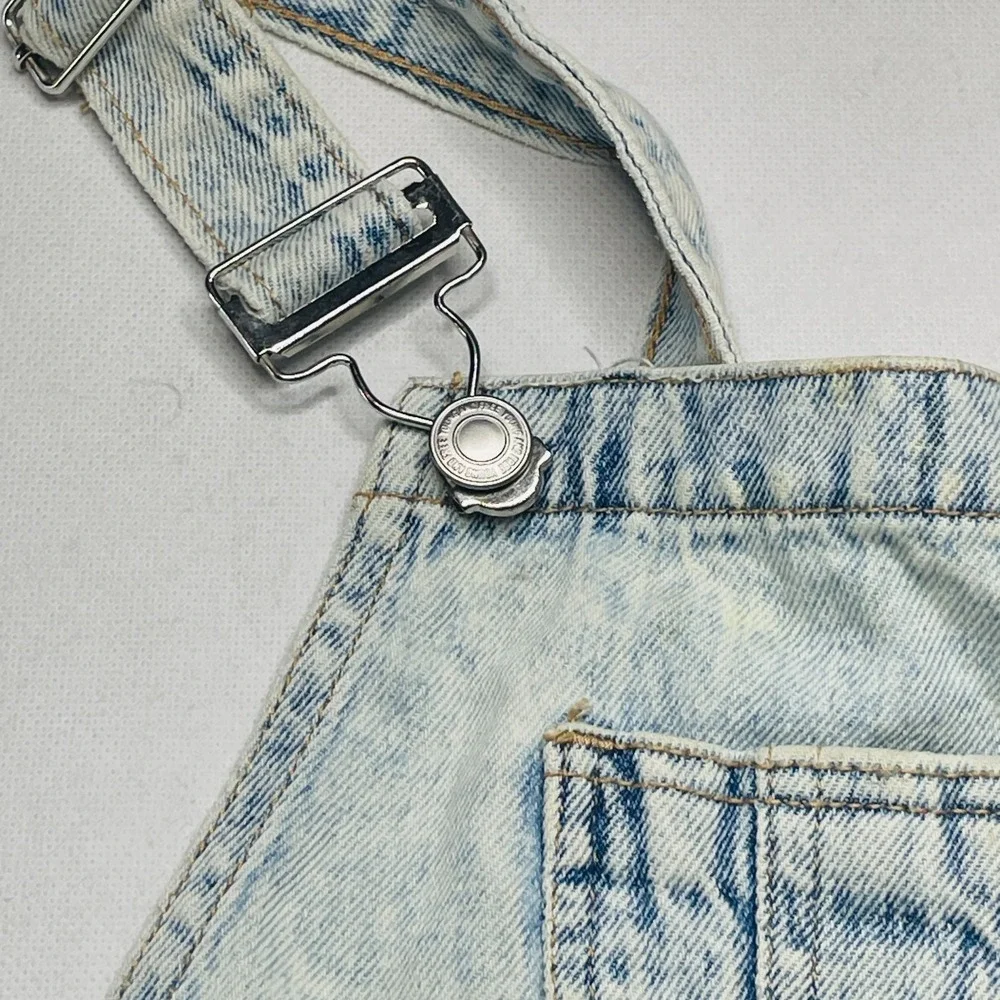 Y&F Overalls & Vigoss Shorts Girls Size 9 10 Lot Acid Wash Daisy Floral Denim